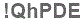 The text to enter in the texbox below is: !QhPDE