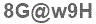 The text to enter in the texbox below is: 8G@w9H