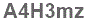 The text to enter in the texbox below is: A4H3mz
