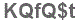 The text to enter in the texbox below is: KQfQ$t