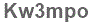 The text to enter in the texbox below is: Kw3mpo
