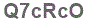 The text to enter in the texbox below is: Q7cRcO