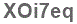 The text to enter in the texbox below is: XOi7eq