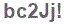 The text to enter in the texbox below is: bc2Jj!