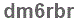 The text to enter in the texbox below is: dm6rbr
