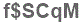 The text to enter in the texbox below is: f$SCqM