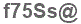 The text to enter in the texbox below is: f75Ss@