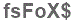 The text to enter in the texbox below is: fsFoX$