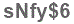The text to enter in the texbox below is: sNfy$6