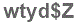 The text to enter in the texbox below is: wtyd$Z