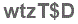 The text to enter in the texbox below is: wtzT$D