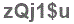 The text to enter in the texbox below is: zQj1$u